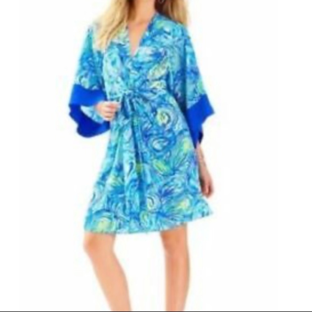 🛑SOLD 🛑 🆕 Lilly Pulitzer Silk dress size M - Picture 3 of 9